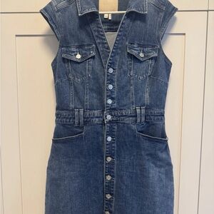 PAIGE | Dresses | Paige Jaxsyn Denim Dress Jolene Pkt Kamilla Womens Size 6  Euc Stretch Denim | Poshmark